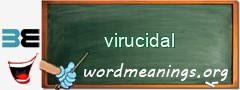 WordMeaning blackboard for virucidal